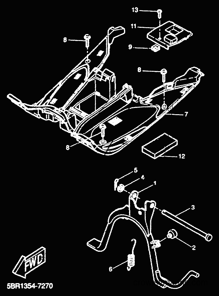 1999 Scooter YQ50L - YQ50L (5KF3) [010] - STAND & FOOTREST