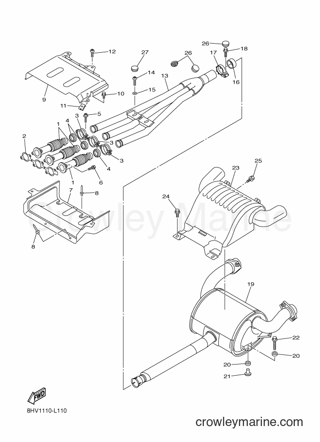 2012 Snowmobile RS10ST - RS10ST (8HW1) [020] - EXHAUST