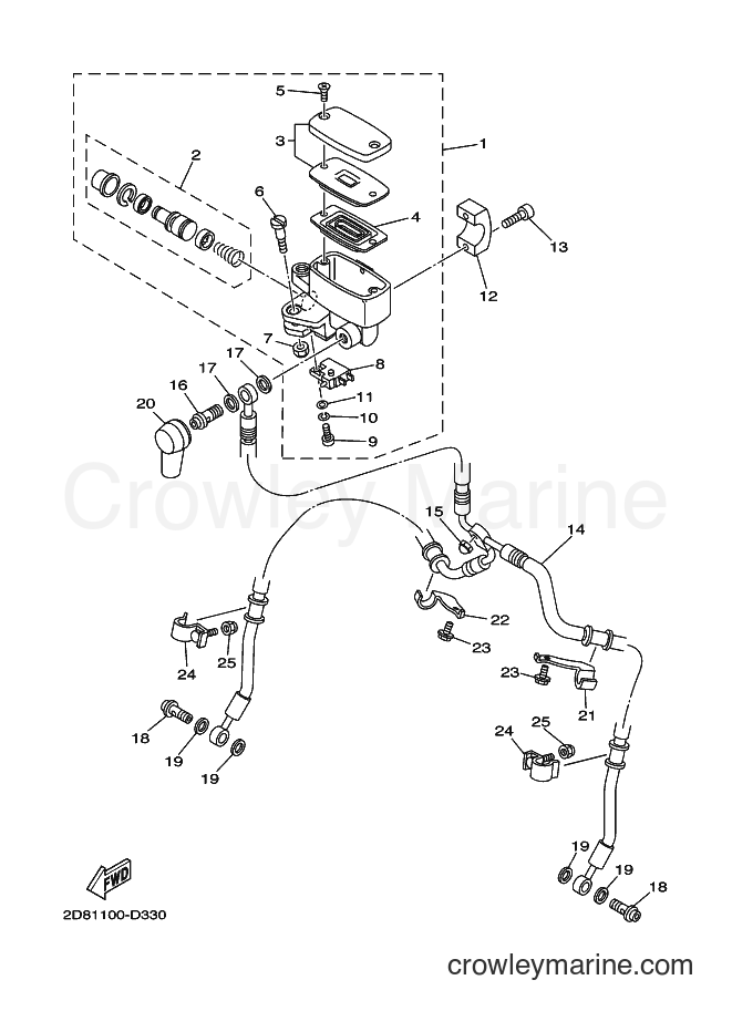 Yamaha Motors XV1700PC (2D86) [010] - FRONT MASTER CYLINDER