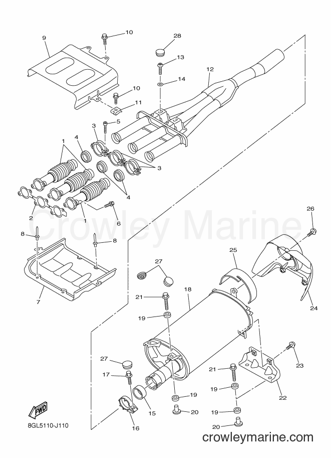 2010 Snowmobile RFX10ST2 - RFX10ST2 (8HL4) [010] - EXHAUST