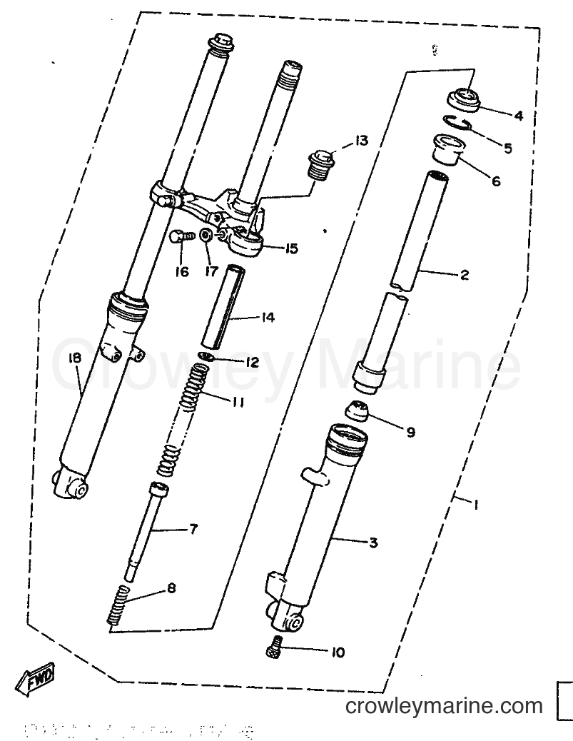 Yamaha Motors ME50 (1TK) [999] - FRONT FORK