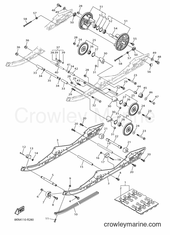 2016 Snowmobile SRV10RL - SRV10RL (8KN4) [010] - TRACK SUSPENSION 1