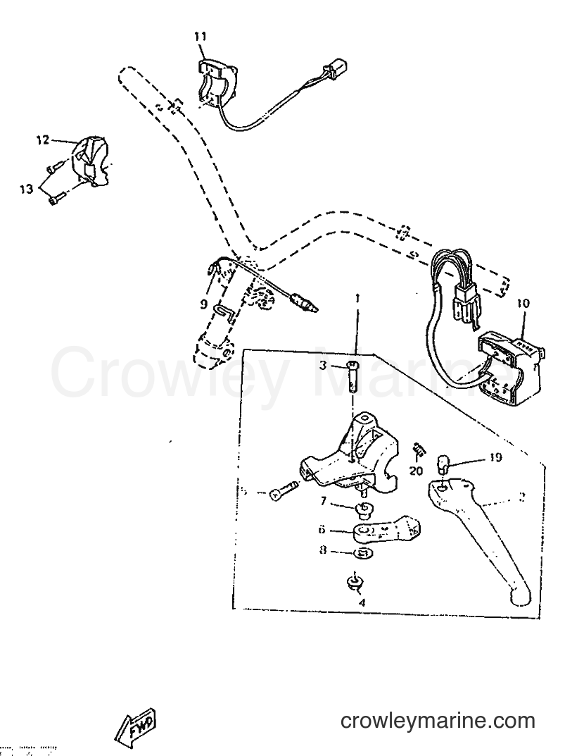 1996 Scooter CW50RSP - CW50RSP (4WT1) [999] - HANDLE SWITCH & LEVER
