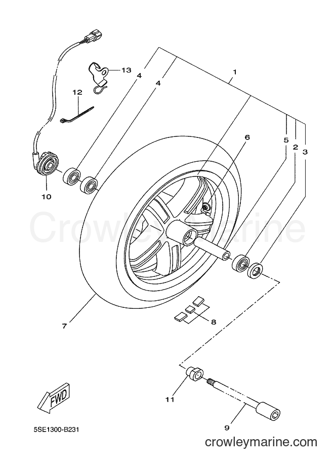 Yamaha Motors VP300 (1S61) [010] - FRONT WHEEL