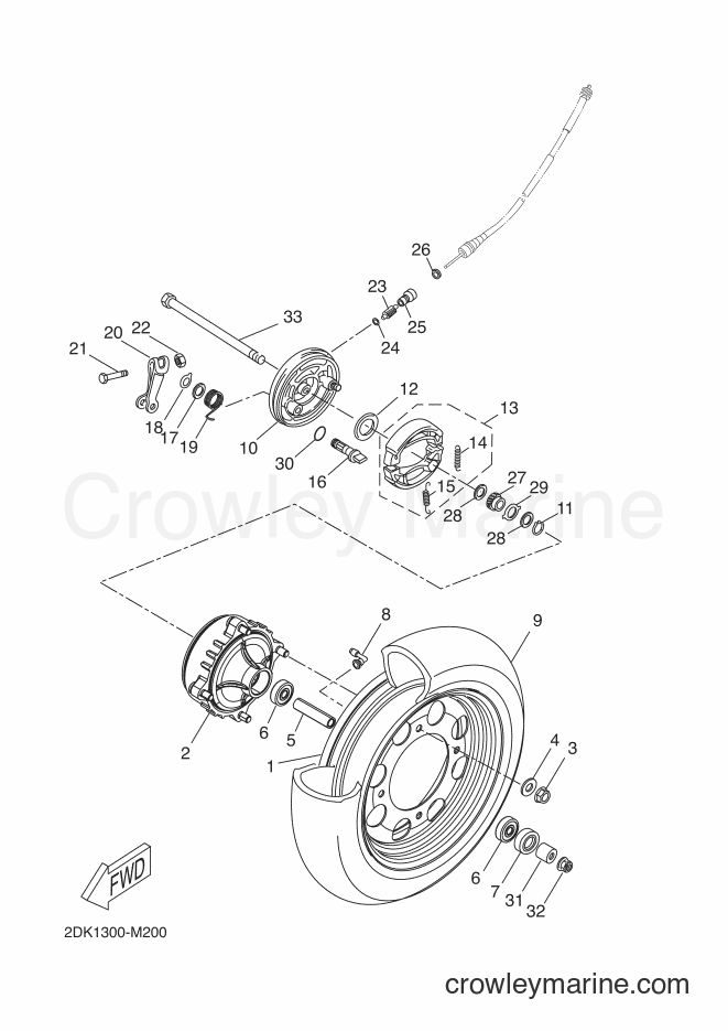 Yamaha Motors YN50E (2DK2) [020] - FRONT WHEEL