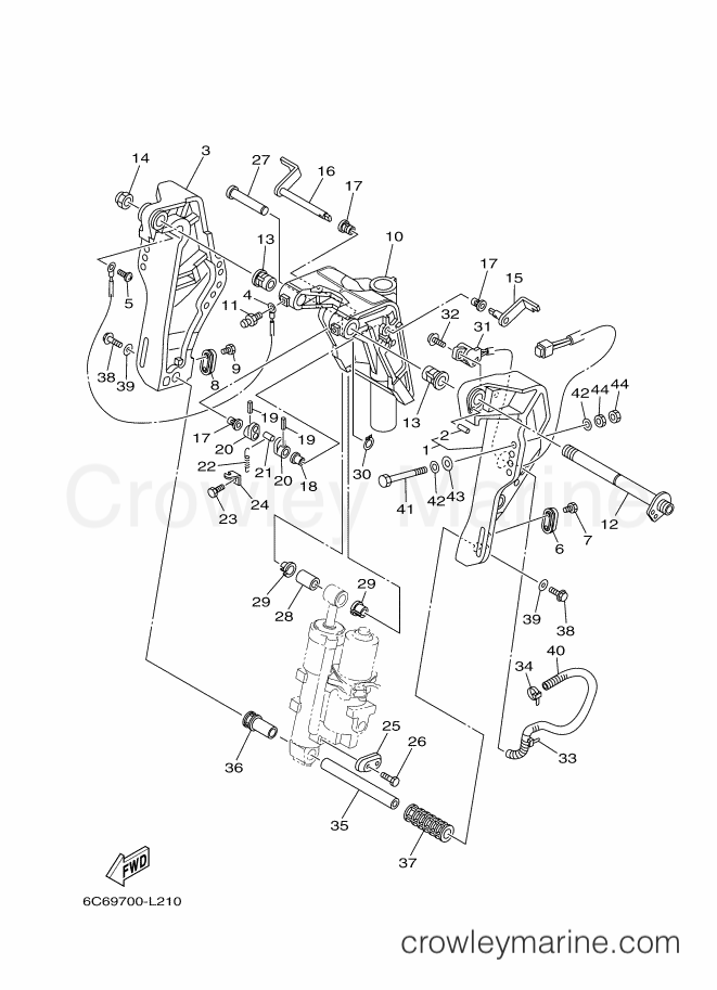 Yamaha Motors FT60GET (6C6B) [050] - BRACKET 1