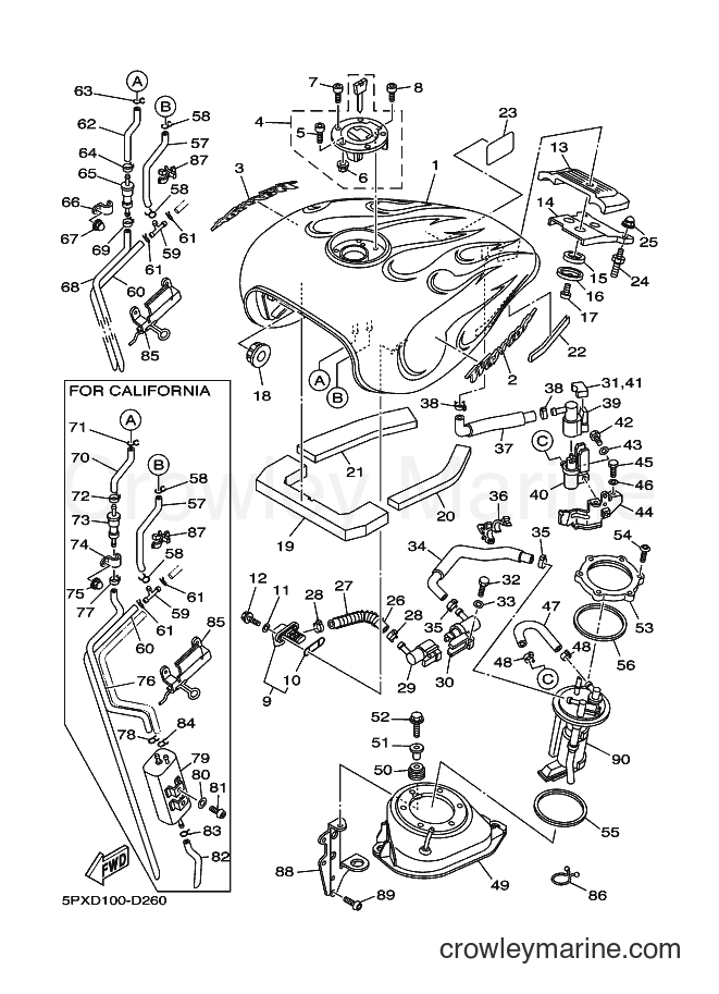 2005 Cruiser XV1700PC - XV1700PC (5PXD) [010] - FUEL TANK