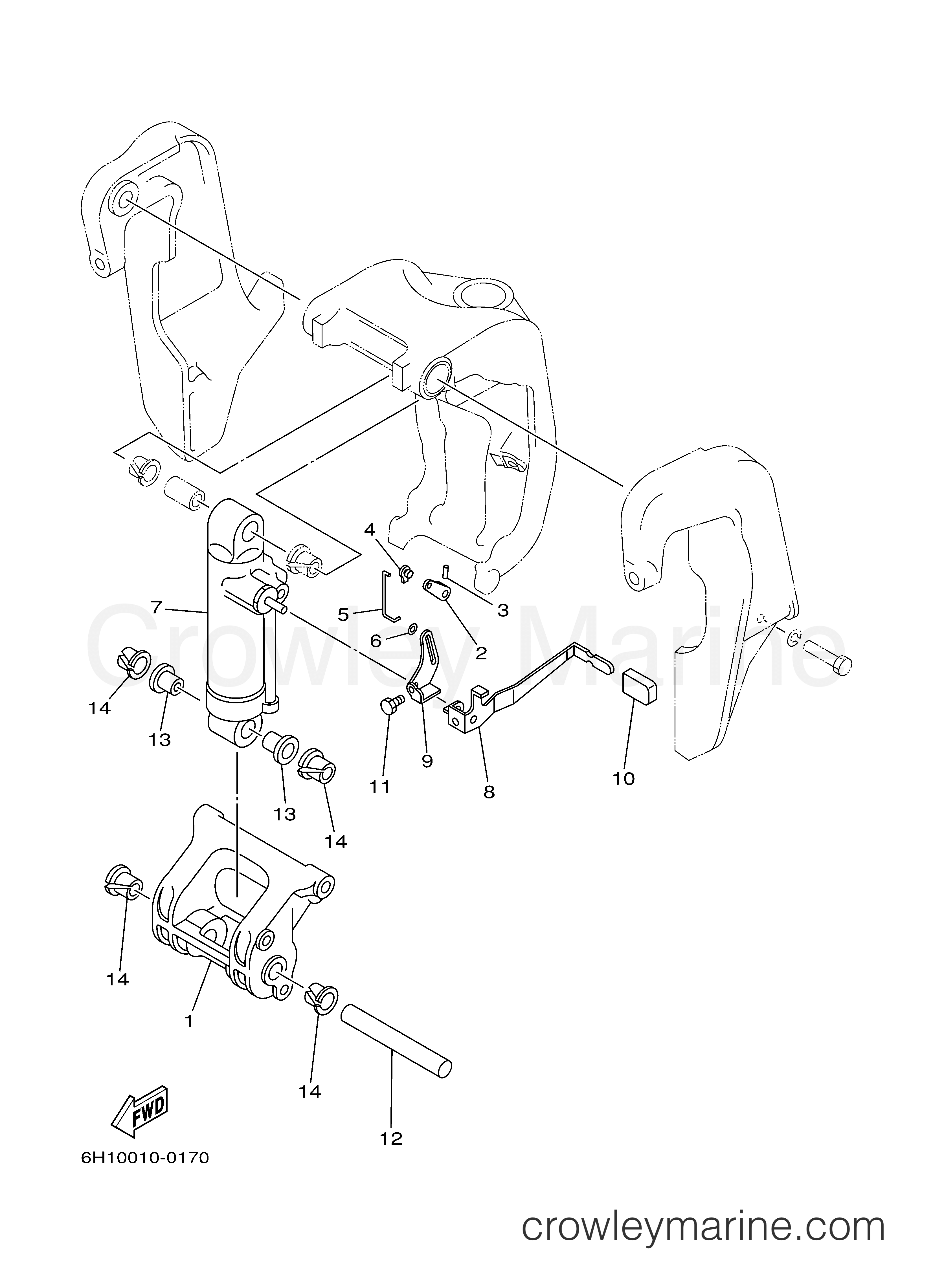 Yamaha Motors E75MLHY - BRACKET 2
