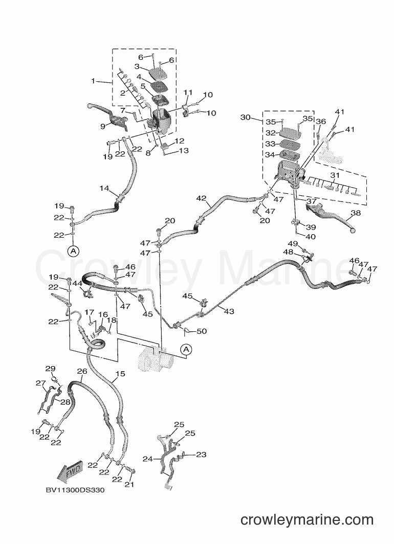 Yamaha Motors XP530E-A (BV11) [050] - FRONT MASTER CYLINDER