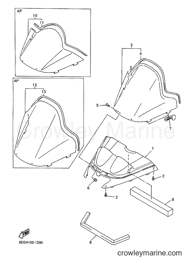 Yamaha Motors VX700 (8DS4) [020] - WINDSHIELD