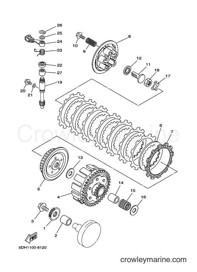 Yamaha Motors YZ125 (5ET2) [040] - CLUTCH