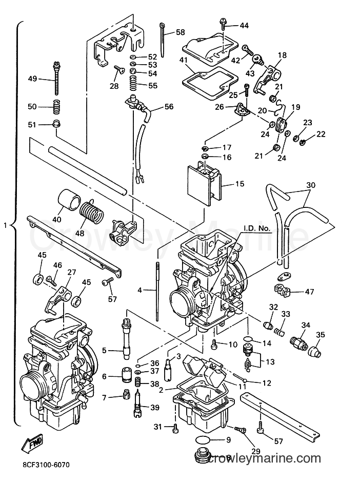 1996 Snowmobile VX600E - VX600E (8CF3) [010] - CARBURETOR
