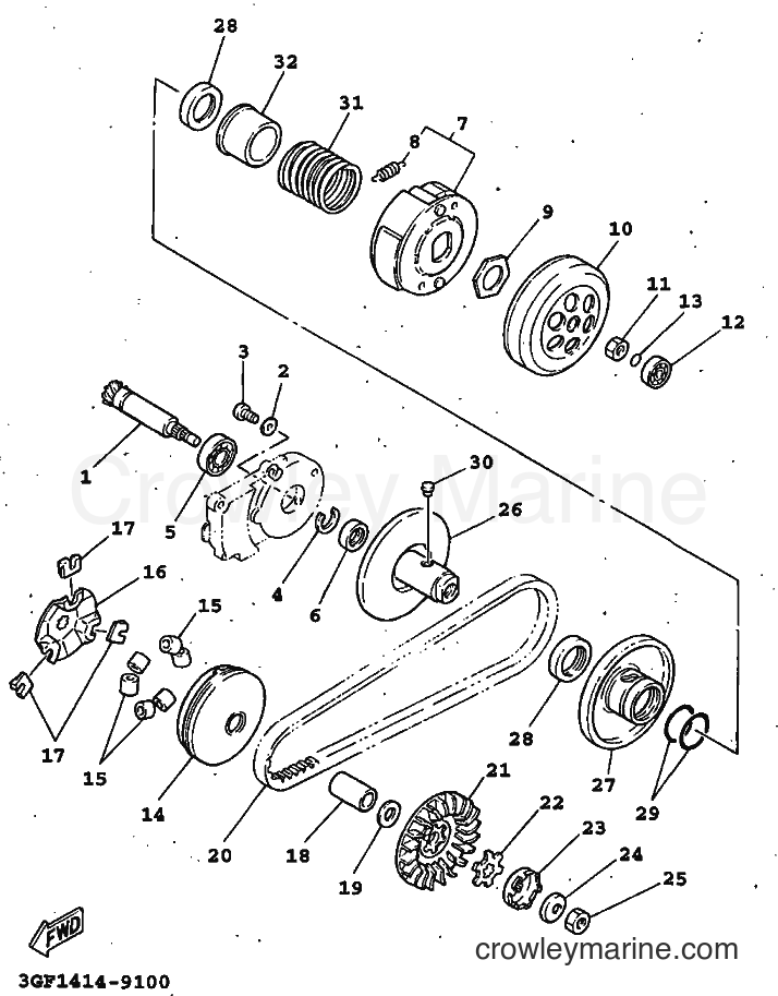 1996 Scooter CR50Z - CR50Z (3WN2) [999] - CLUTCH