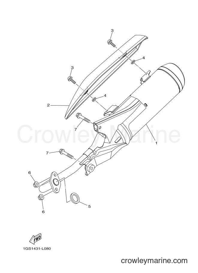 2013 Scooter AF115FX - AF115FX (1GS2) [010] - EXHAUST