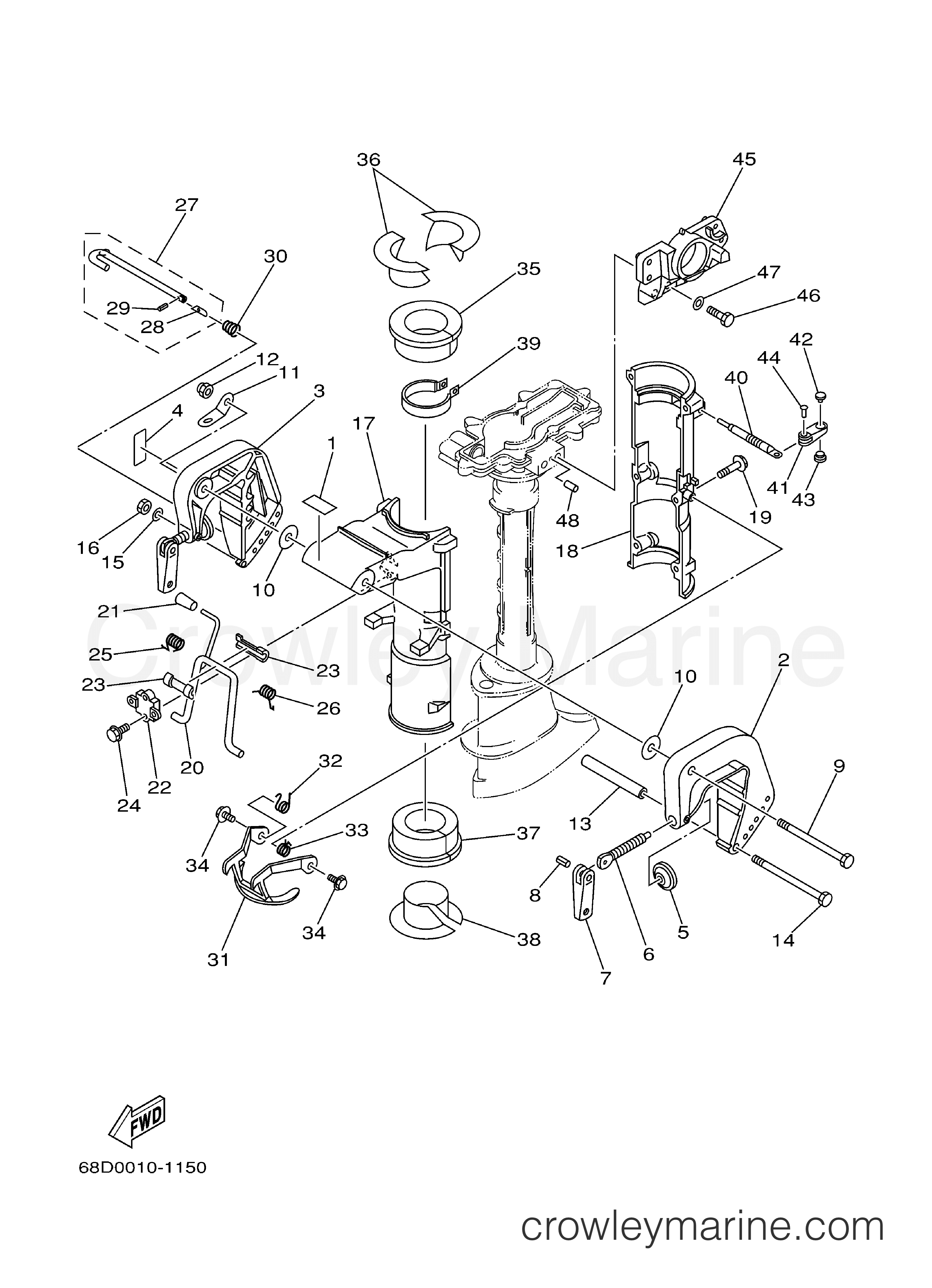 Yamaha Motors F4MLHZ - BRACKET 1