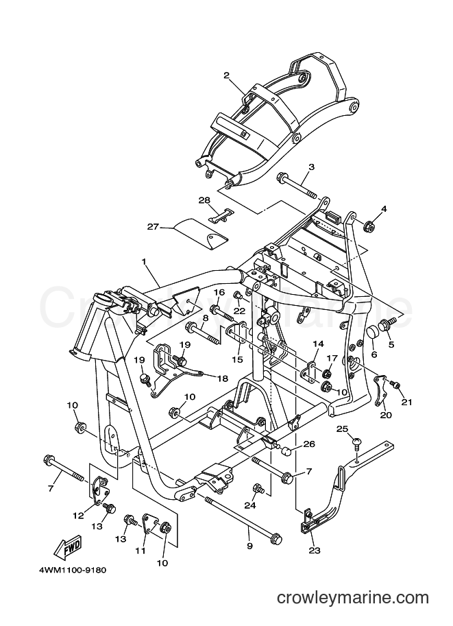 2000 Cruiser XV1600A - XV1600A (4WM6) [010] - FRAME