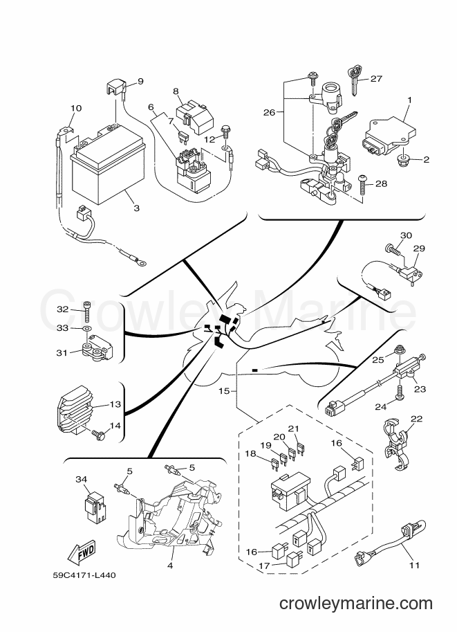 Yamaha Motors XP500 (59CB) [010] - ELECTRICAL 1