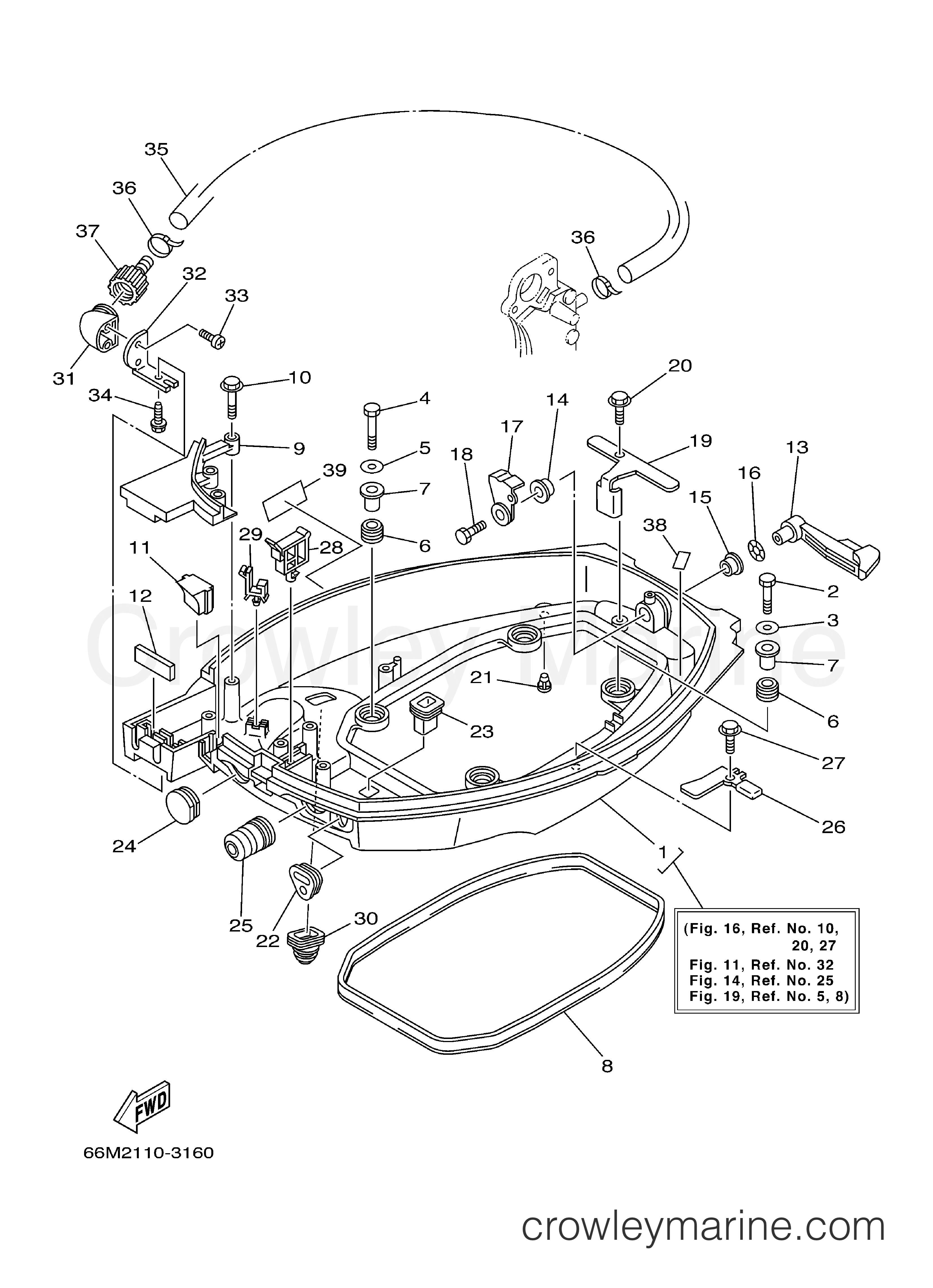 Yamaha Motors F15ELHB - BOTTOM COWLING