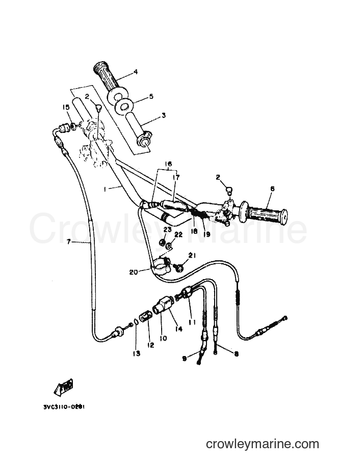 1994 Dirt Bike RT180E - RT180E (4BN3) [010] - STEERING HANDLE & CABLE