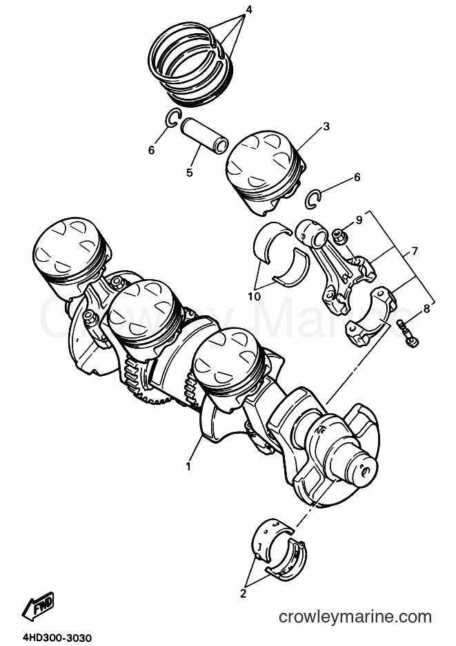 Yamaha Motors YZF750SP (4HT4) [010] - CRANKSHAFT & PISTON