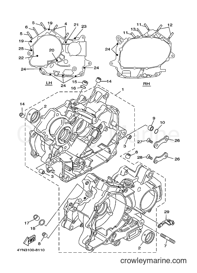 Yamaha Motors XV535 (4YHB) [030] - CRANKCASE