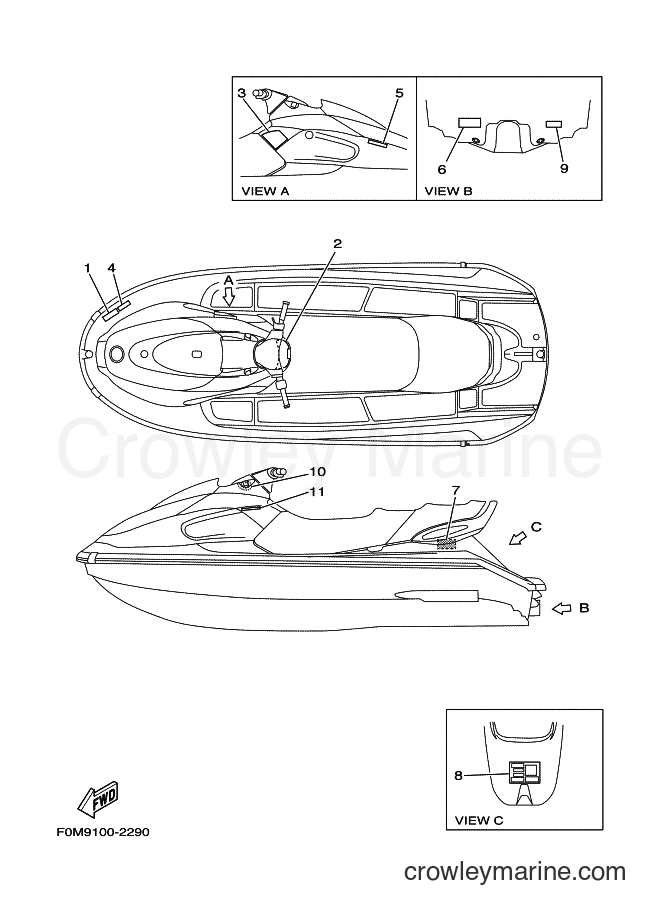 Yamaha Motors JET FOR XL700 (67EE) [020] - IMPORTANT LABELS 3