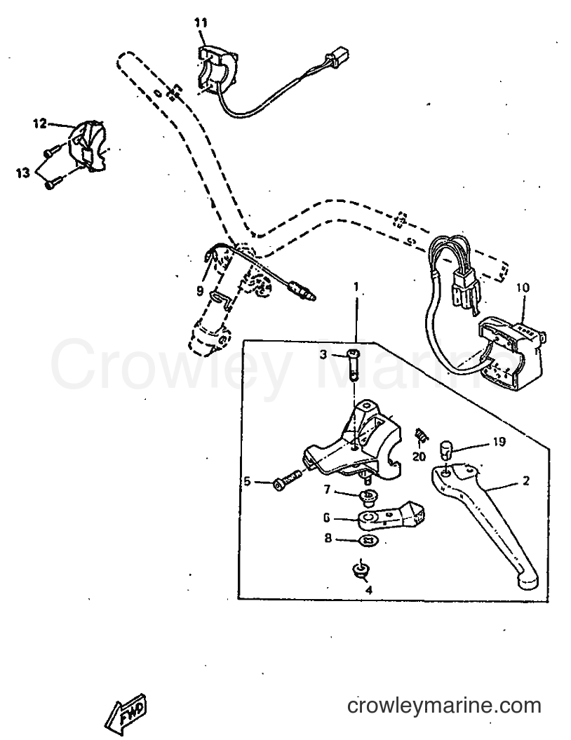 1998 Scooter CW50RS - CW50RS (4TDJ) [999] - HANDLE SWITCH & LEVER