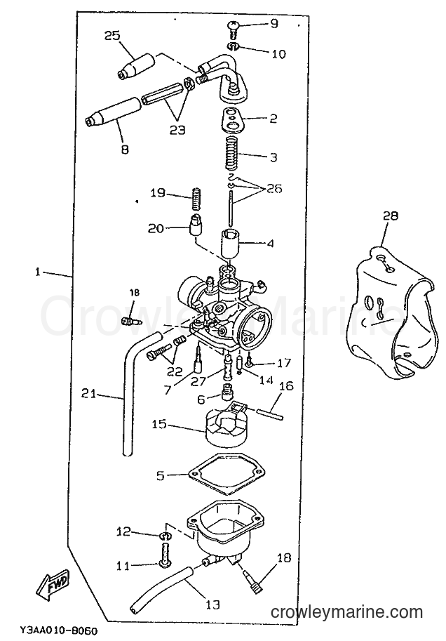 1996 Scooter CW50RSP - CW50RSP (4WS1) [999] - CARBURETOR