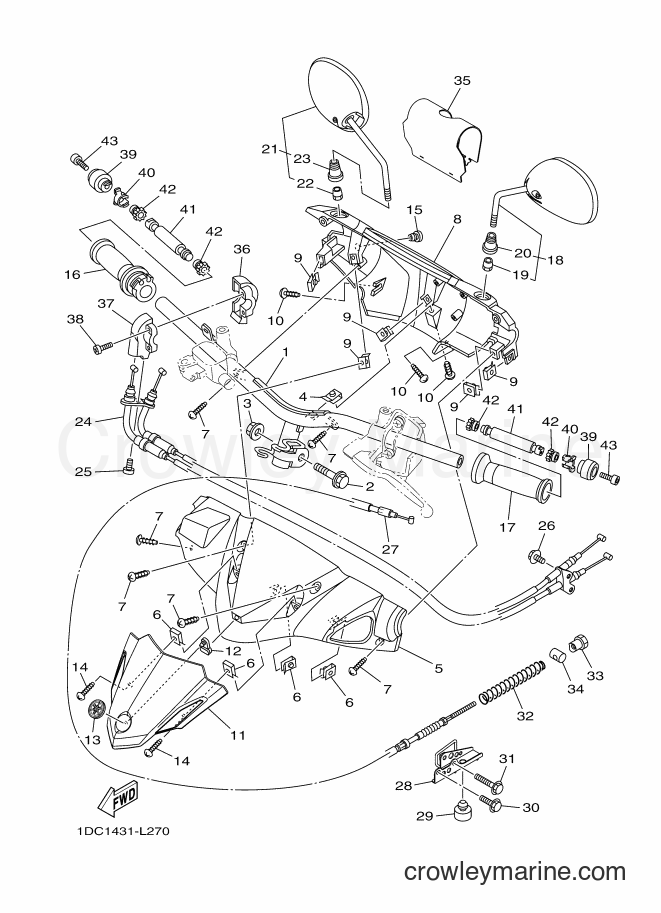 Yamaha Motors AT125F (1DC2) [010] - STEERING HANDLE & CABLE