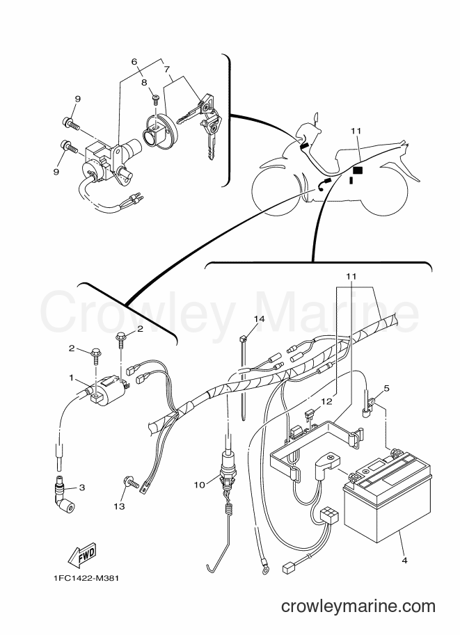 2013 Scooter T115FLSE - T115FLSE (1FC1) [010] - ELECTRICAL 1