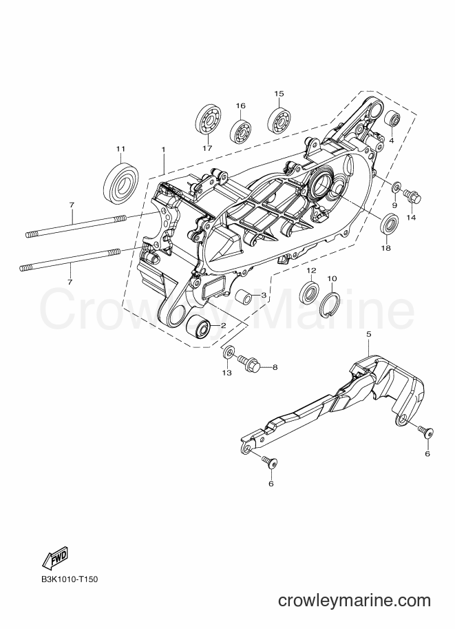 2018 Scooter CEH50D - CEH50D (B3K2) [010] - CRANKCASE 1