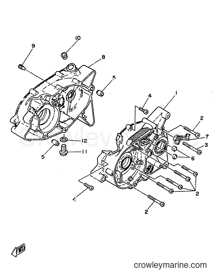 1982 Street Bike RD80 - RD80 (12G) [999] - CRANKCASE