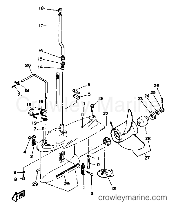 Yamaha Motors L130ETXF - LOWER CASING DRIVE FOUR