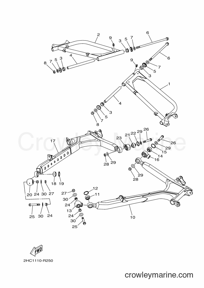 2016 ATV YXZ1000ES - YXZ1000ES (2HC8) [010] - REAR ARM