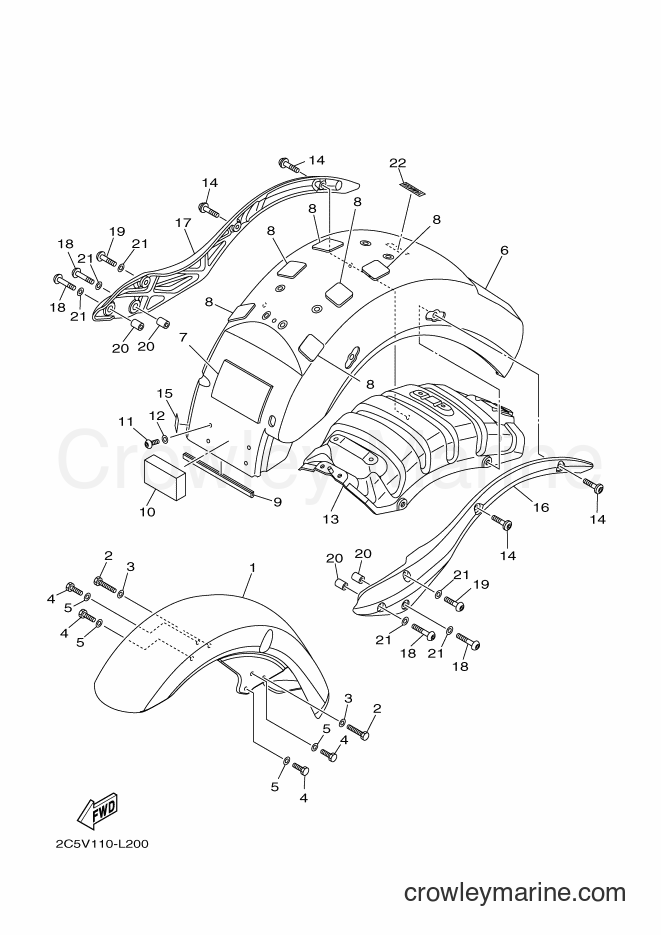 Yamaha Motors XV1900CFD (2C5X) [020] - FENDER