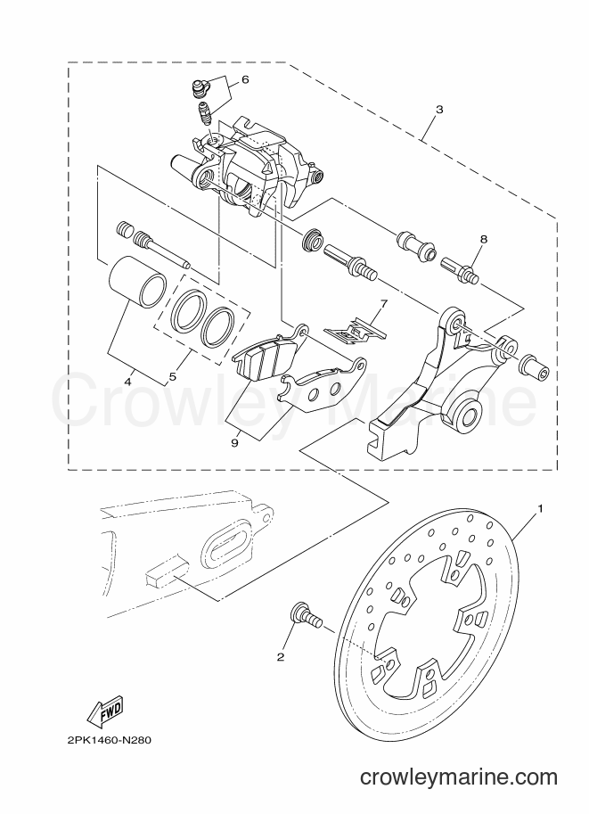 Yamaha Motors YZF-R15 (2PL5) [010] - REAR BRAKE CALIPER