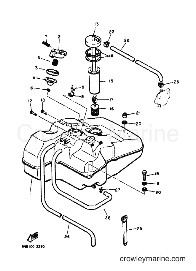 1990 Snowmobile SR540P - SR540P (87U1) [010] - FUEL TANK