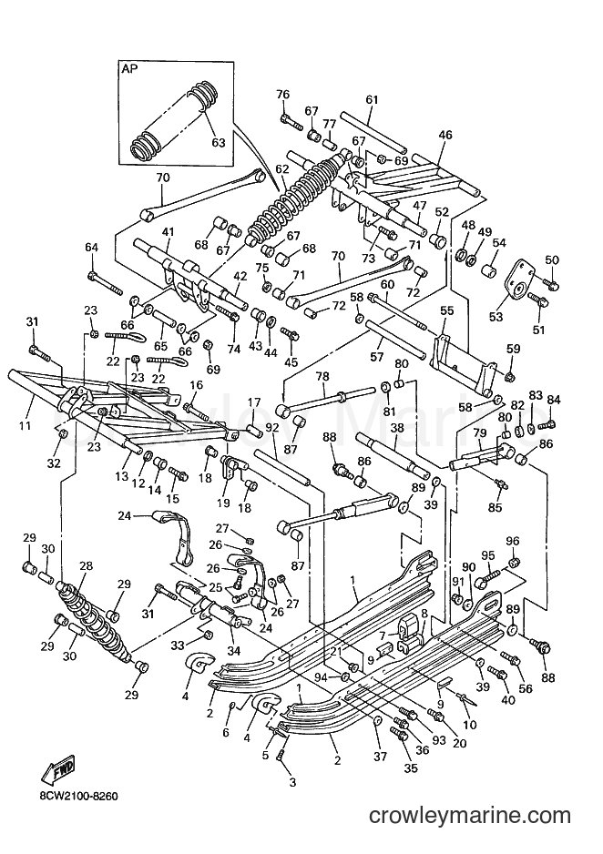 1998 Snowmobile VT600 - VT600 (8CW2) [030] - TRACK SUSPENSION 2