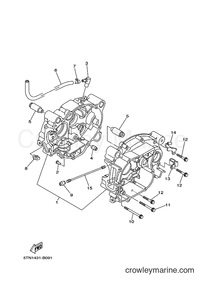 Yamaha Motors T110SE (5B9C) [010] - CRANKCASE