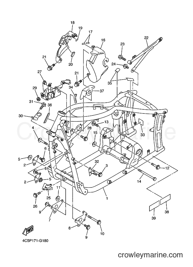 Yamaha Motors XVS650A (4C5U) [010] - FRAME