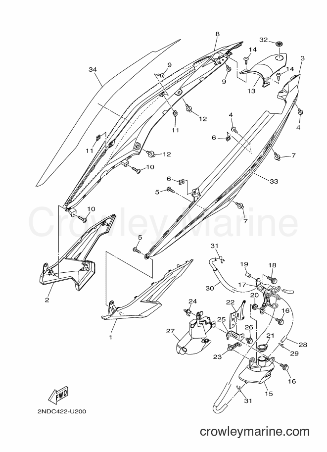 2019 Scooter T150 - T150 (2NDM) [010] - SIDE COVER 2
