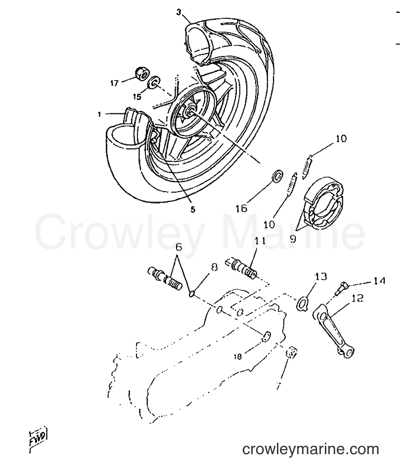 1996 Scooter CW50RS - CW50RS (4VB2) [999] - REAR WHEEL