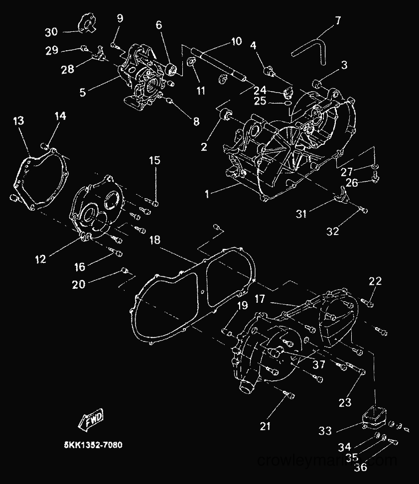 1999 Scooter YN100 - YN100 (5KK1) [99A] - CRANKCASE