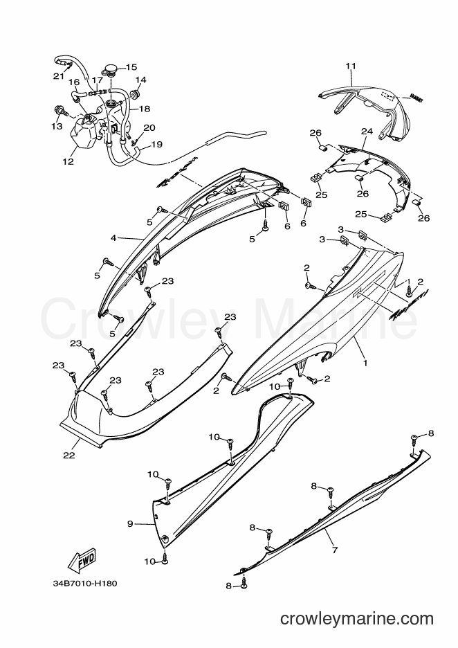 2011 Maxi-Scooter YP400G - YP400G (34BK) [010] - SIDE COVER
