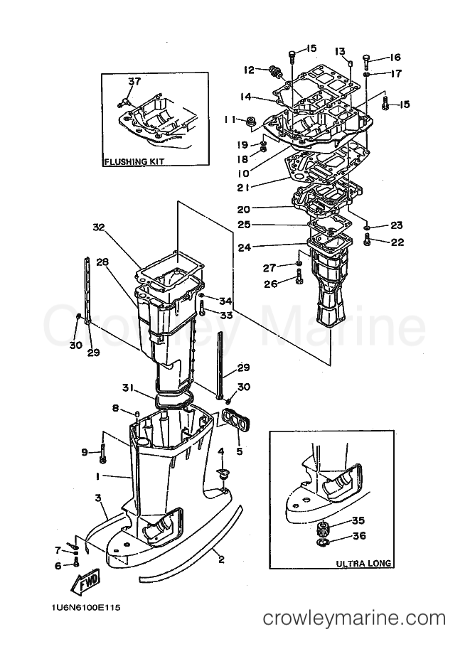 Yamaha Motors 115CETO (6N6) [030] - UPPER CASING