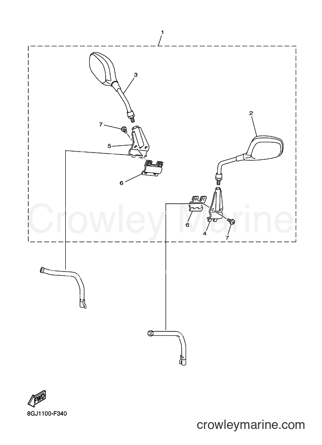 2018 Snowmobile RPZ50MP - RPZ50MP (8GRP) [020] - ALTERNATE REAR VIEW MIRROR
