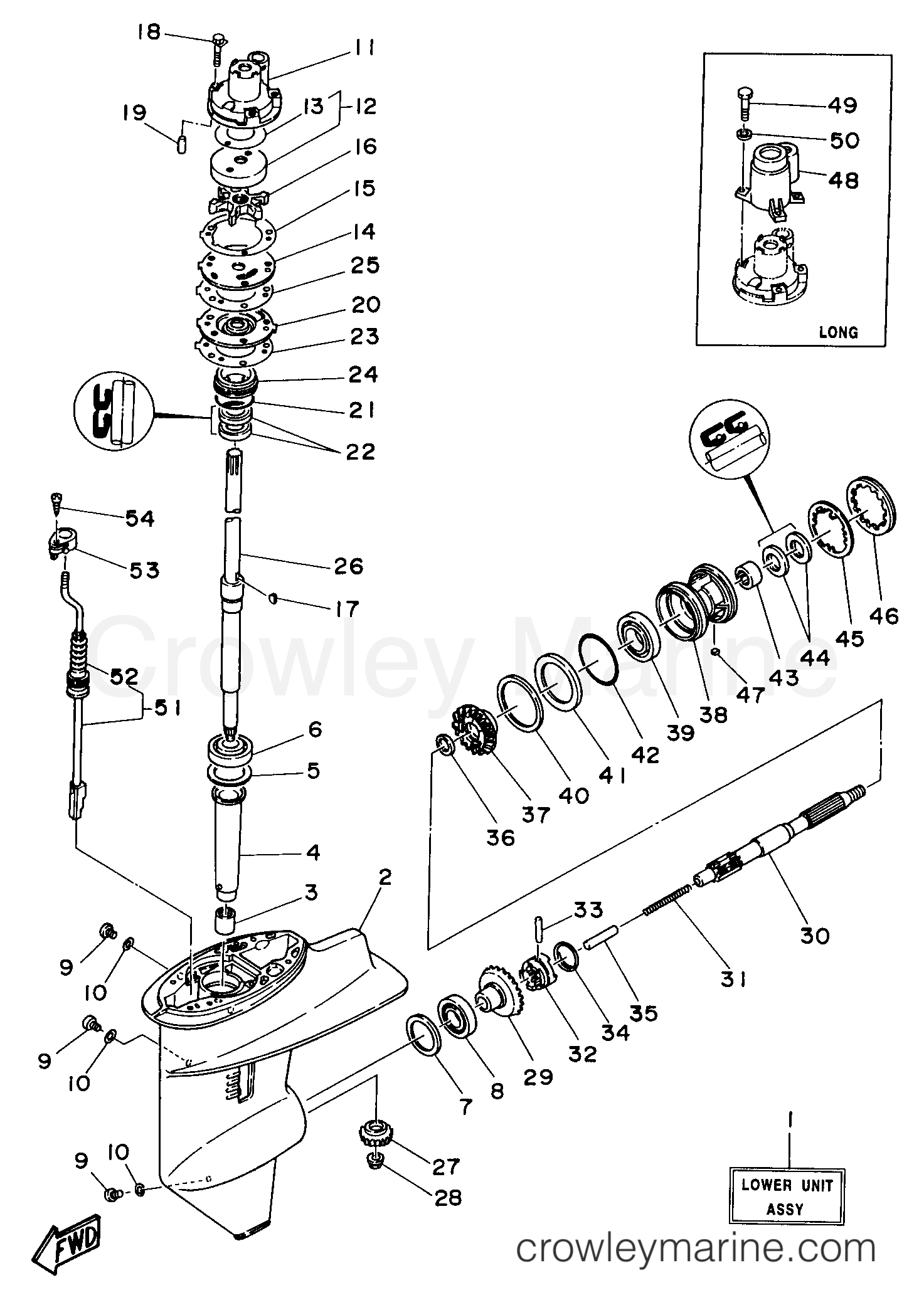 Yamaha Motors C25ELHV - LOWER CASING DRIVE 1