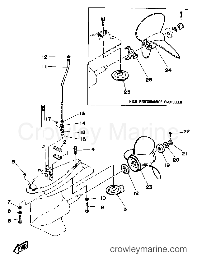 Yamaha Motors C85TLRP - LOWER DRIVE 2