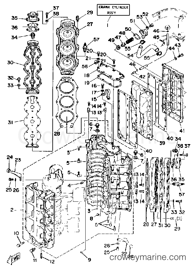 Yamaha Motors 175ETLF - CRANKCASE CYLINDER
