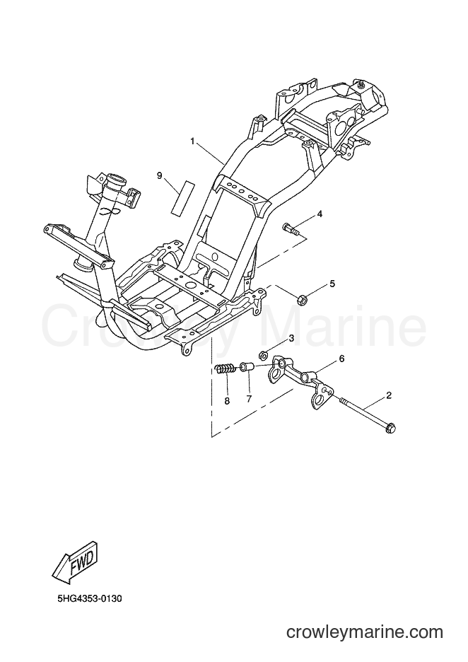 2001 Scooter CW50L - CW50L (5SX2) [010] - FRAME
